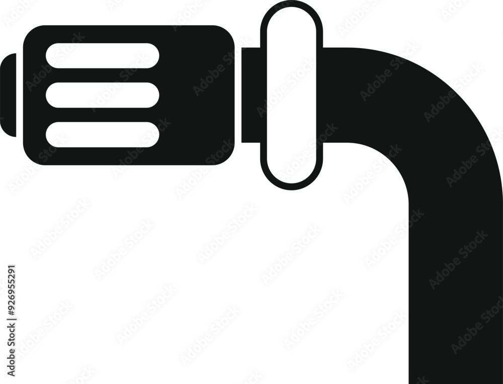 Poster black pipe is connecting with a filter, creating a plumbing system
