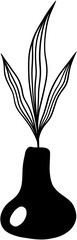Hand-Drawn Flower Vase Illustration