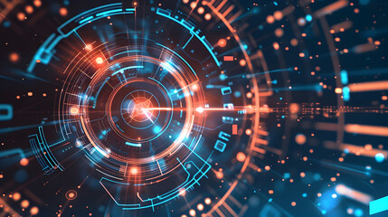 Obraz premium circular technology background