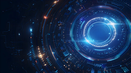 Obraz premium circular technology background