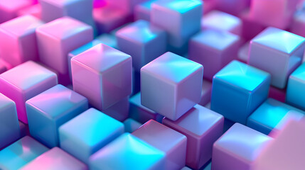 Obraz premium Cubes 3D Illustration Startup Concept