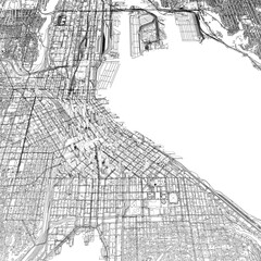 3D illustration of city and urban in Seattle USA