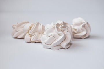 Traditional Brazilian sweet called suspiro, made with egg whites and sugar.