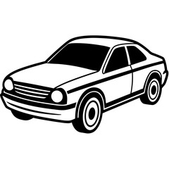 car isolated on white background vector illustration  