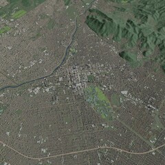 3D illustration of city and urban in Sapporo Japan