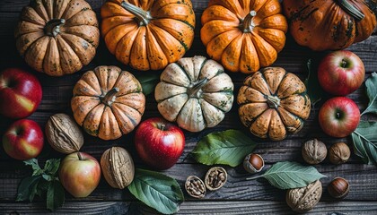 pumpkins on a market