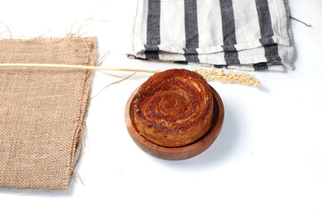 cromboloni bread isolated on white background, good for recipes and article