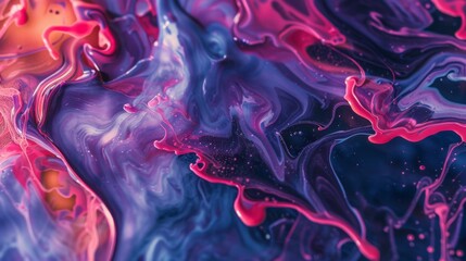 Fototapeta premium Abstract Swirls of Purple and Pink Paint