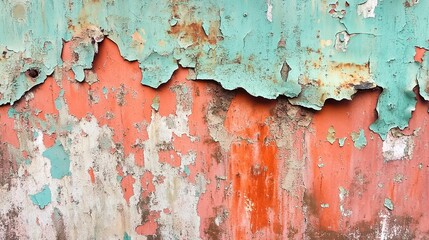Fototapeta premium A wall with a lot of rust and paint peeling off