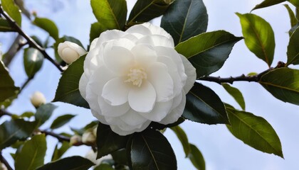 Obraz premium Elegant white flower blooming in full glory