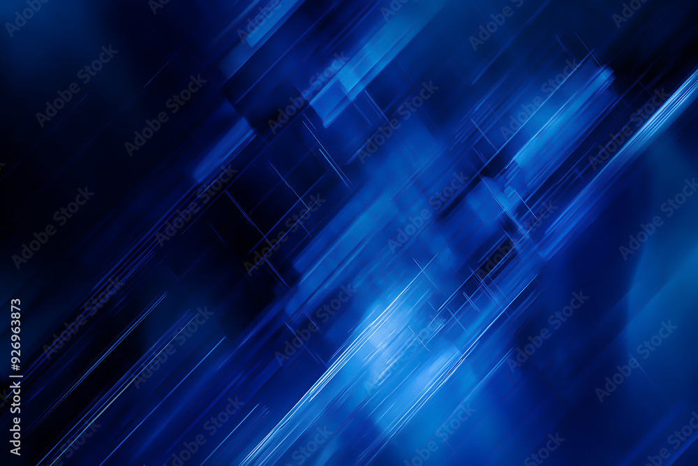 Aufkleber abstract blue lines on a technology and ciyscape background for presentations or futuristic web desi