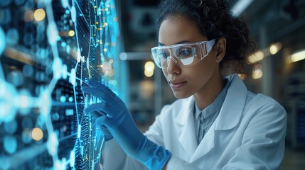 Cutting-Edge Quantum Computing Laboratory with Scientists Analyzing Data