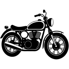motorcycle isolated on white background vector illustration  