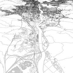 Naklejka premium 3D illustration of city and urban in Yamaguchi Japan