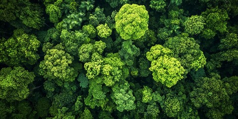 Naklejka premium The lush green canopy of the rainforest is home to an incredible diversity of life