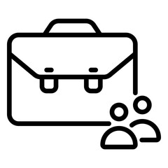 suitcase icon, line icon style
