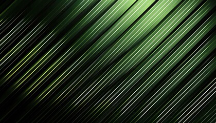 Obraz premium Abstract metallic green lines black cyber geometric lines 