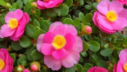 Fototapeta premium Vibrant pink flowers in bloom