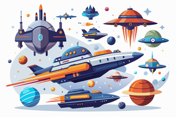 Spaceships and Planets in Outer Space