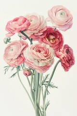 botanical of ranunculus bouquet's 