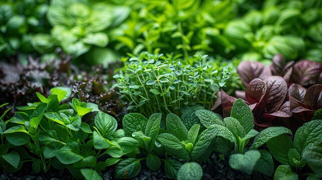 A Vibrant Hydroponic Herb Garden in Deep Water Culture (DWC) System