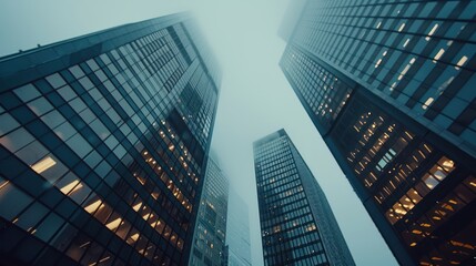 Naklejka premium Towers Reaching for the Sky