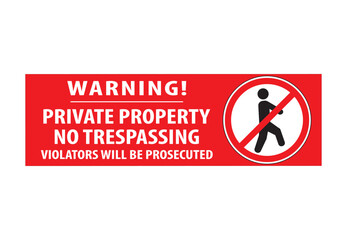 Private property no trespassing warning sign notice vector-01.eps