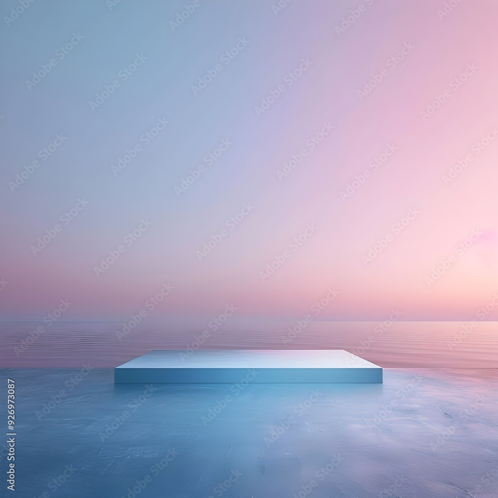 Poster minimalist backdrop with gentle gradient for elegant product presentation and display concept