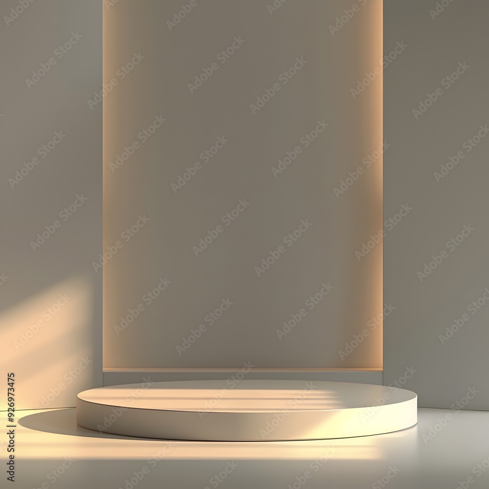 Poster minimalist empty backdrop with smooth lighting for product focus and presentation concept with copy 
