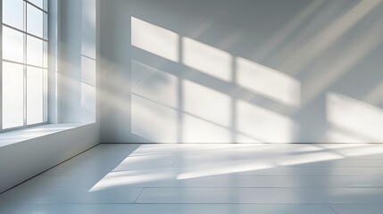 Obraz premium Elegant White Background with Gentle Lighting for Product Presentation