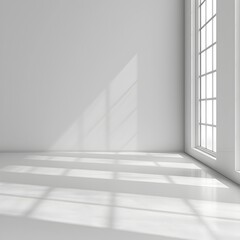 Obraz premium Clean White Background with Smooth Shadows Ideal for Showcasing Products or Presenting Concepts