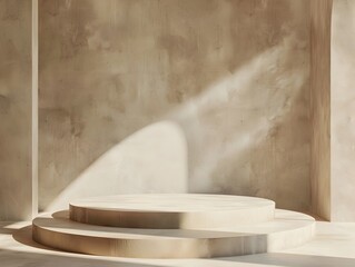 Minimalist Empty Backdrop with Even Lighting Highlighting Product Details for Presentation Concept