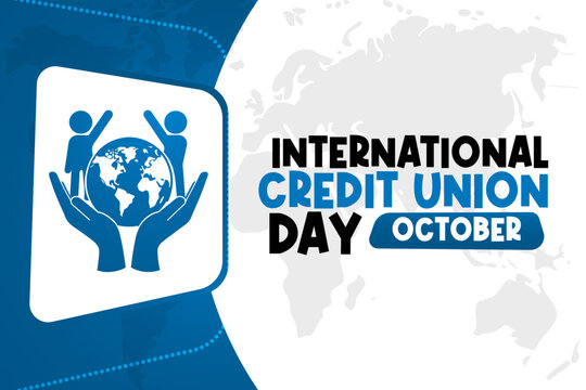 International Credit Union Day Background Vector Financial Community and Cooperative Design - Powered by Adobe