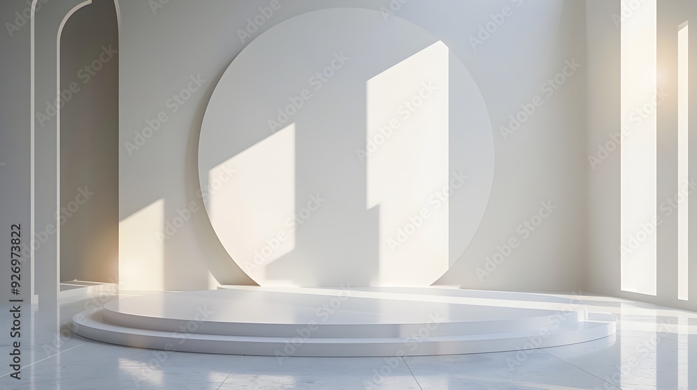 Poster minimalist studio setup with subtle lighting for elegant product showcases and presentations