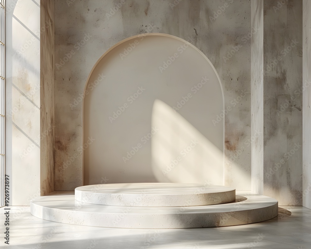 Poster minimalist backdrop with balanced lighting for product highlights and presentation concepts