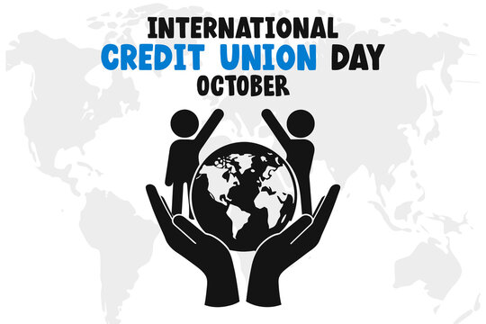 International Credit Union Day Background Vector Financial Community and Cooperative Design