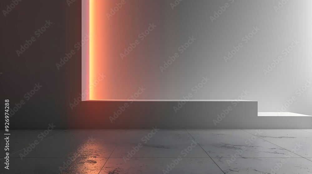 Poster simple empty backdrop with subtle lighting for product presentation concept