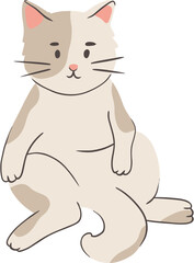 Hand-Drawn Cute Cat Illustration