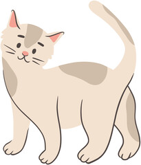 Hand-Drawn Cute Cat Illustration