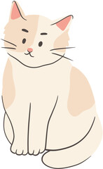 Hand-Drawn Cute Cat Illustration