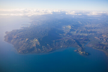 Aerial view over Viti Levu island, Fiji