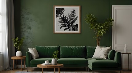 modern living room with sofa