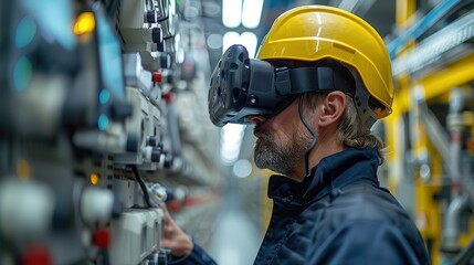 Futuristic Technician Using Augmented Reality for Smart Factory Diagnostics