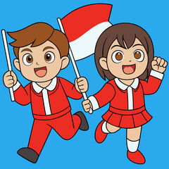 kids with flag
