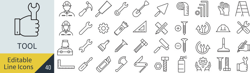 線の編集ができるツールに関するアイコンセット（アウトライン化していない）