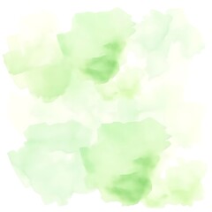 Obraz premium Green abstract watercolor splash on white background