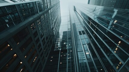 Fototapeta premium Steel and Glass: An Urban Perspective