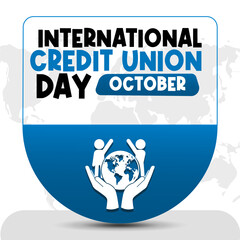 International Credit Union Day Vector Financial Community and Cooperative Design