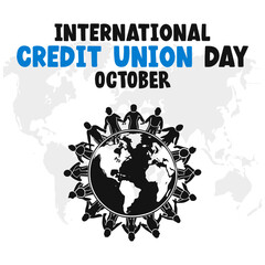 International Credit Union Day Vector Financial Community and Cooperative Design