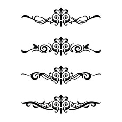 Classic Vintage Baroque Victorian Frames Separator Elements Classic Wedding Invitation